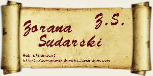 Zorana Sudarski vizit kartica